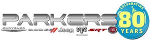 Parkers Chrysler 80 years Logo